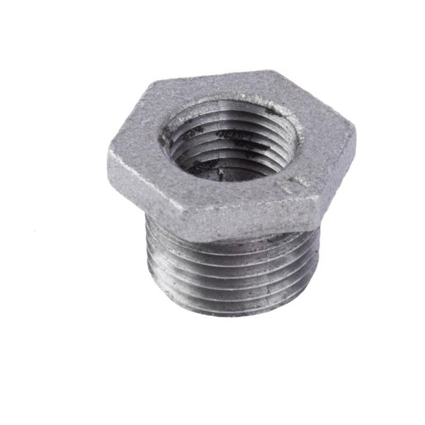 Stz Industries 1/2 in. MIP each X 3/8 in. D FIP Black Malleable Iron Hex Bushing 310UPB-1238 - main