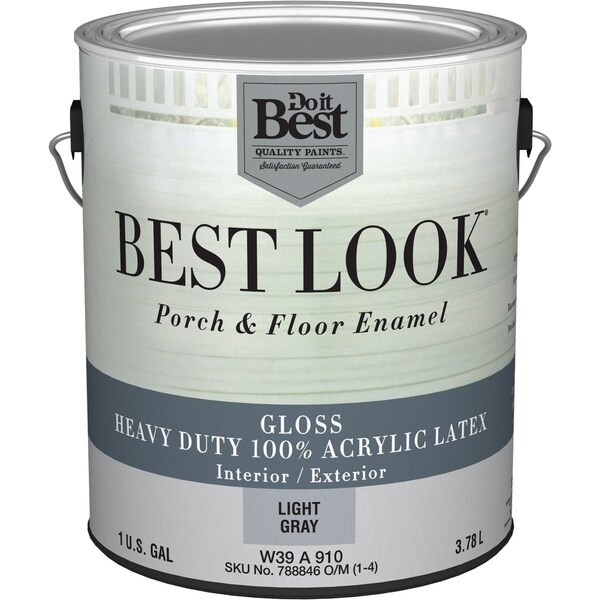 Do It Best Best Look 1 Gal. Light Gray Base Hvy Dty Acrylic Latex Gloss Porch & Floor Enamel W39A00910-16 - main