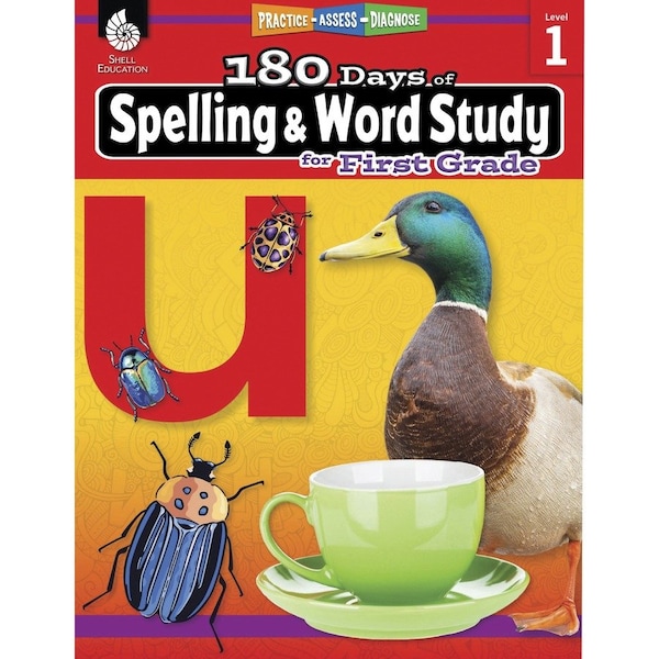 Shell Education 180 Days of Spelling and Word Study for First Grade 28629 - main
