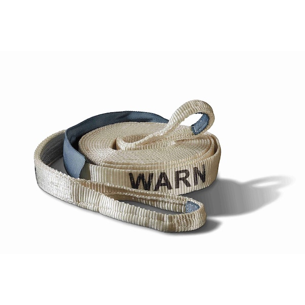 Warn Recovery Strap 2 In Width x 30 Foot Length; Rated to 14400 Pounds; With 18 In Nylon Sliding Sleeve 88922 - main