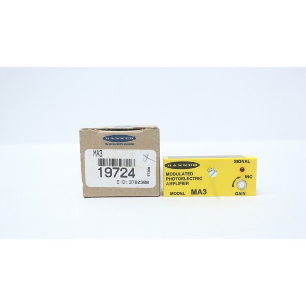 Banner MODULATED PHOTOELECTRIC AMPLIFIER MA3 19724 - main
