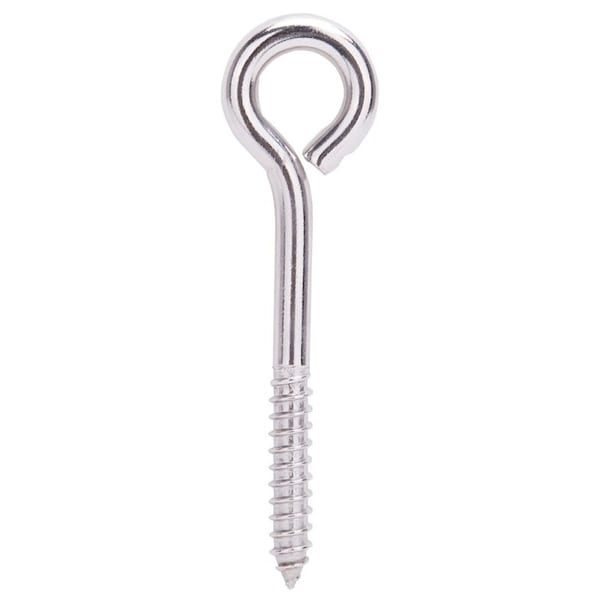 Prosource Lag Eye Bolt, 7.5 mm Thread, Screw Thread, 1-1/2 in L Thread, 1 in Dia Eye, 294 lb Working Load, Zinc LR260 - main