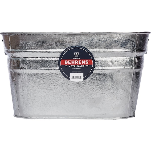 Behrens 15.5 Gal. Square Hot Dipped Steel Utility Tub 62 - main