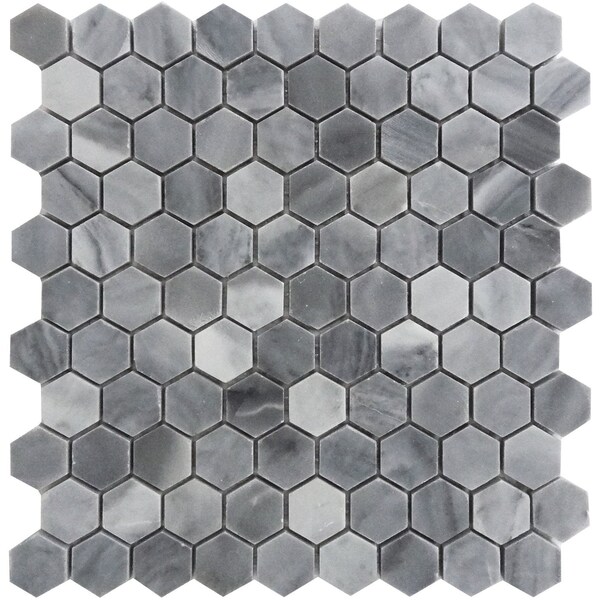 Apollo Tile 11x12 Bardiglio Nuvolato Marble Polished Floor and Wall Mosaic Tile 4.71 sqft/case, 5PK APLSE88G08A - main
