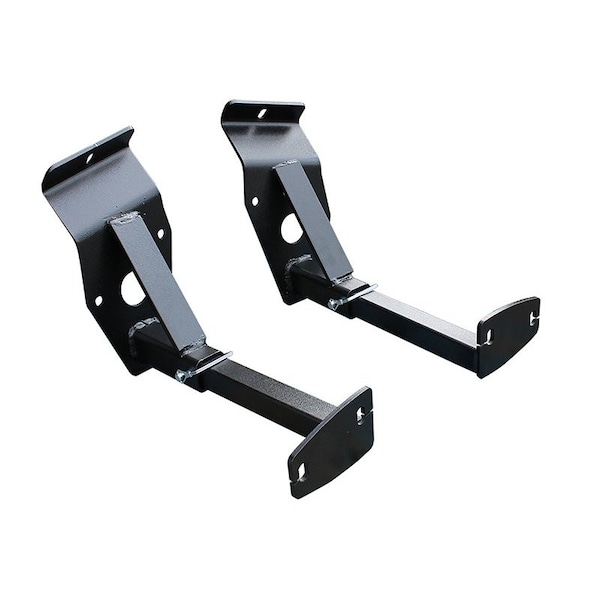 Torklift TRUCK CAMPER PRODUCTS Frame Mount No Drilling Required Powder Coated Black Forged Steel Set Of C2204 - main