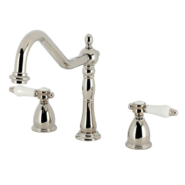 Kingston Brass Double-Handle Widespread Kitchen Faucet, Polished Nickel KB1796BPLLS - main