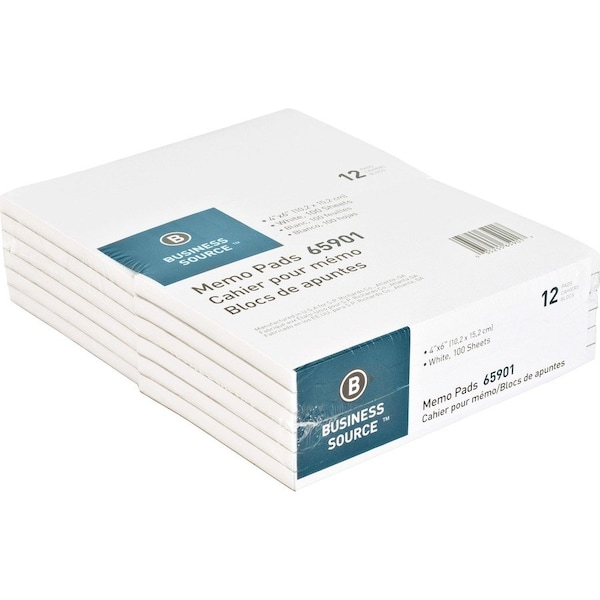 Business Source Writing Pad, Top, White, PK12 BSN65901CT - main
