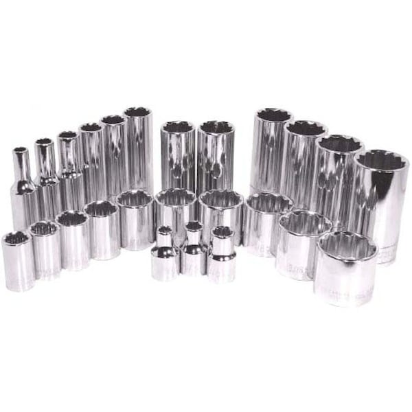K-Tool International 3/8" Drive, 13/16" SAE Socket, 12 Points, Deep 12Pt, 13/16", 3/8"Dr KTI-22426 - main
