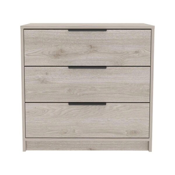 Homeroots 28" Light Gray Wood Three Drawer Dresser 534964 - main
