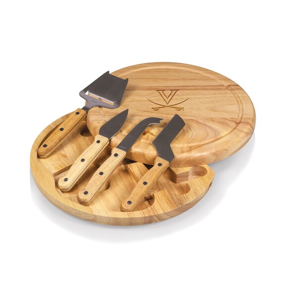 Picnic Time Family Of Brands NCAA Virginia Cavaliers Circo Cheese Board and Knife Set - Charcuterie Board Set 854-00-505-593-0 - main