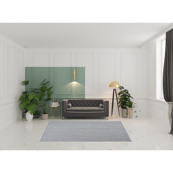 Homeroots 6' X 9' Blue Geometric Power Loom Area Rug 522031 - main