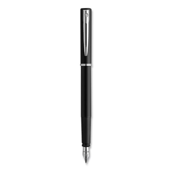 Waterman Allure Fountain Pen, Fine Point, Blue Ink, Black/Silver Barrel 2029061 - main