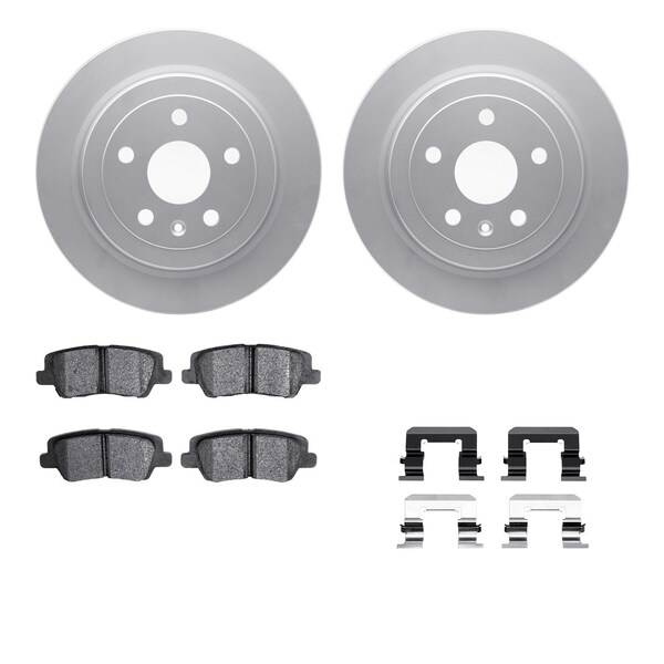 Dynamic Friction Co DFC GEOSPEC Coated Rotors with 5000 Brake Pads - Ceramic and Hardware 4512-46094 - main