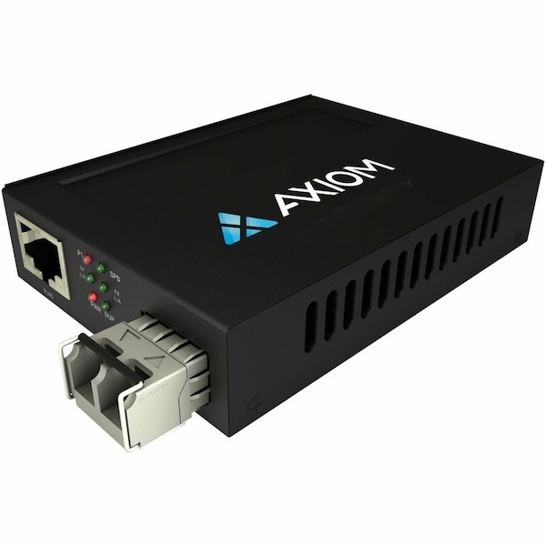 Axiom 1GBS POE+ RJ45 TO 1000BASE-SX FIBER MEDIA CONVERTER - MMF, LC, 550M, 850NM MCP32-T2-M8L05-AX - main