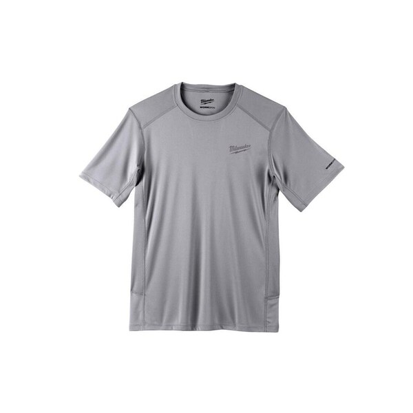 Milwaukee Hand Trucks Tee Shirt Workskin XXL Short Sleeve Men's Crew Neck Gray Lightweight Performance Gray 414G-2X - main
