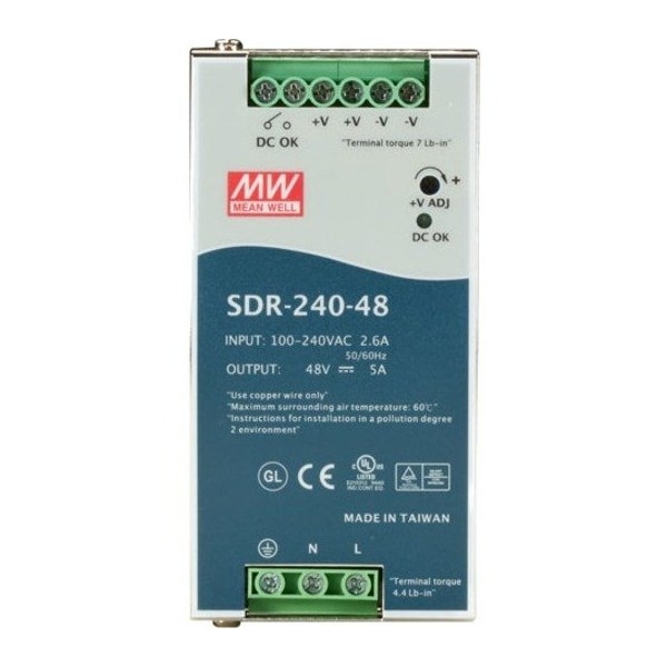 Black Box Black Box Power Supply, 240W, DIN Rail, 90.5% Efficiency SDR-240-48 - main
