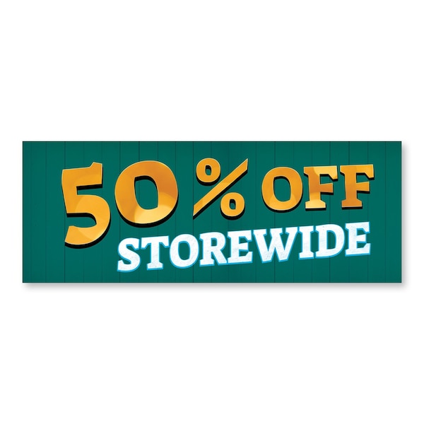 Signmission 50% Off Storewide, 18 Inch, Decal D-48-30334 - main