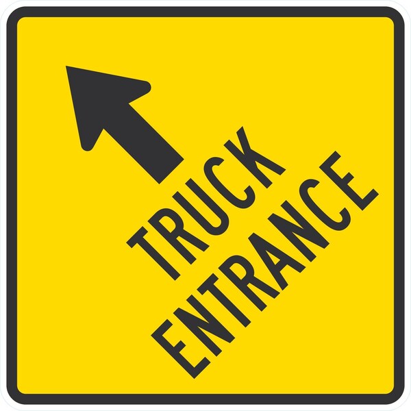 Lyle (Up Arrow) Truck Entrance, 24x24, Engineer Grade, Yellow G-12751-EG_24x24 - main