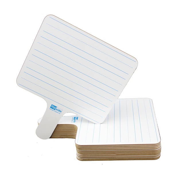 Flipside Rectangular Lined Dry Erase Answer Paddle - Class Pack of 12 18122 - main
