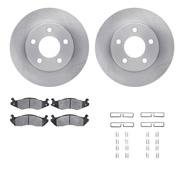 Dynamic Friction Co DFC Brake Rotor- Heavy Duty Brake Pad includes Hardware 6412-42050 - main