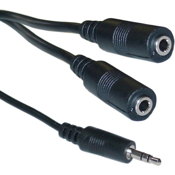 Cable Wholesale CableWholesale 3.5mm Stereo Y Cable, 3.5mm Male to Dual 3.5mm Stereo Female, 6 foot 10A1-01206Y - main