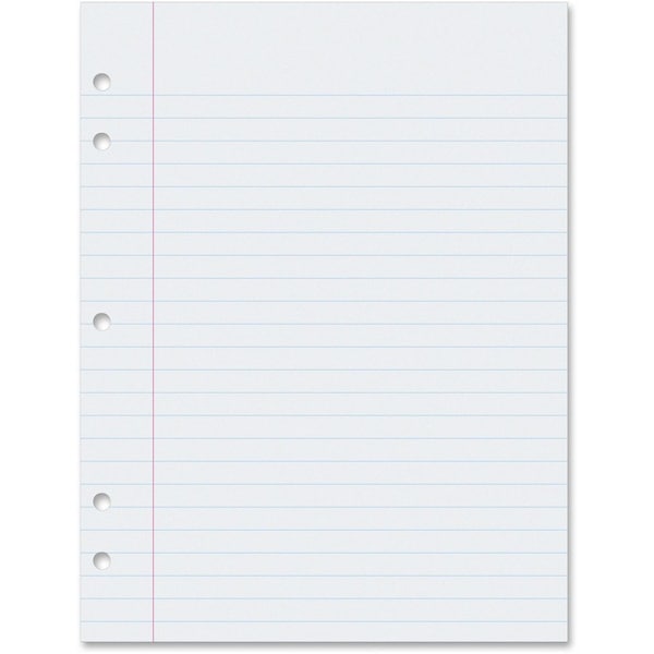Pacon Pacon Composition Paper, Red Margin, 5-Hole Punched, 8 x 10-1/2, White, 500 Shts/Pk 2441 - main