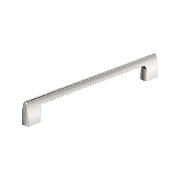 Amerock Riva 10-1/16 inch 256mm Center-to-Center Satin Nickel Cabinet Pull BP55490G10 - main