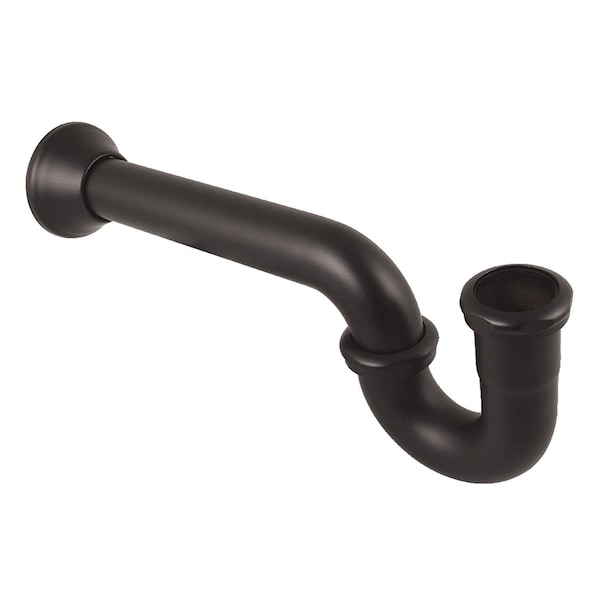 Kingston Brass 1-1/4, or 1-1/2 x 1-1/2 Inch Decor P-Trap with Bell Flange, 13-1/16 Inch Length, 18 Gauge CC2245 - main