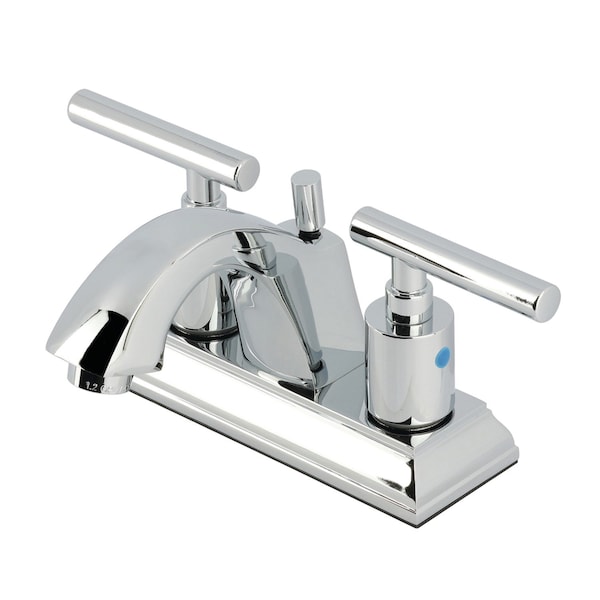 Kingston Brass Double-Handle 4" Centerset Bathroom Faucet with Pop-Up Drain, Polished Chrome FSC4641CML - main