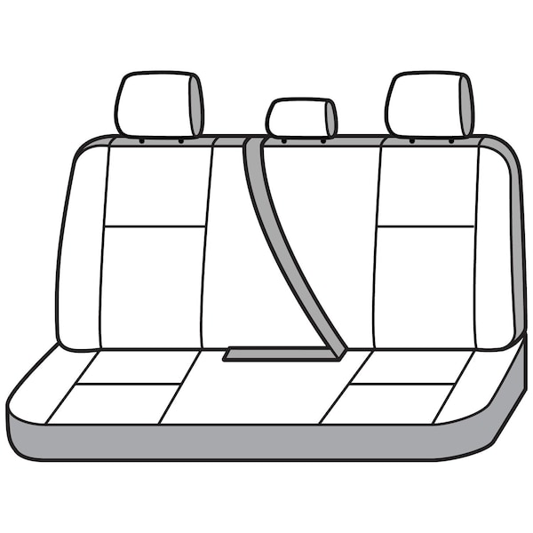 Covercraft Seat Style BC - Solid Bench With 3 Adjustable Headrests, Polycotton, Carhartt Duck Weave Gravel SSC7432CAGY - main