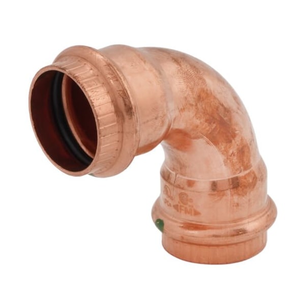 Viega ProPress 90 elbow P1 1 P2 1 copper 77027 - main