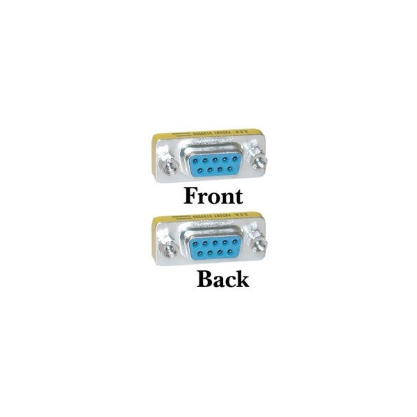 Cable Wholesale Serial Mini Gender Changer / Coupler, DB9 Female to DB9 Female 31D1-07400 - main