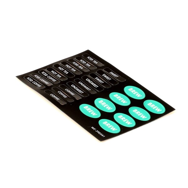 Wilbur Curtis WC-390241 Label/Overlay, Flavor Options and Brew Buttons, CB/TB/TBS/TBT 3375001718 - main