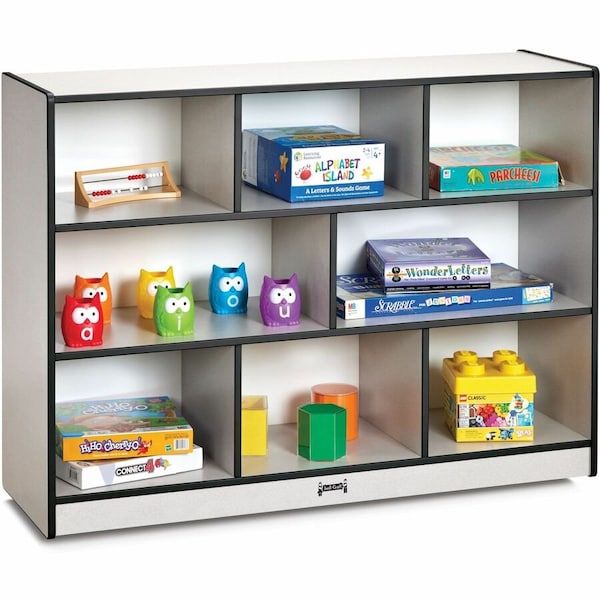 Jonti-Craft Rainbow Accents Super-Sized Single Mobile Storage Unit, Black 2691JCWW180 - main