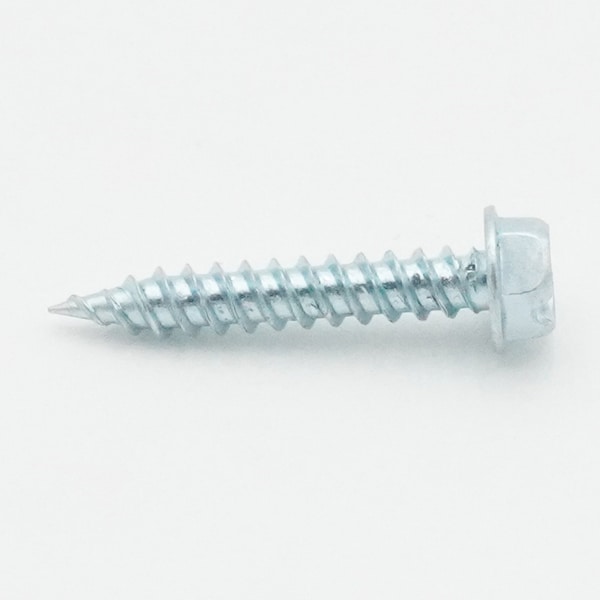 Malco Sheet Metal Screw, Bright Zinc Plated Flange Hex Head Slotted Drive, 7000 PK HW8X1Z - main