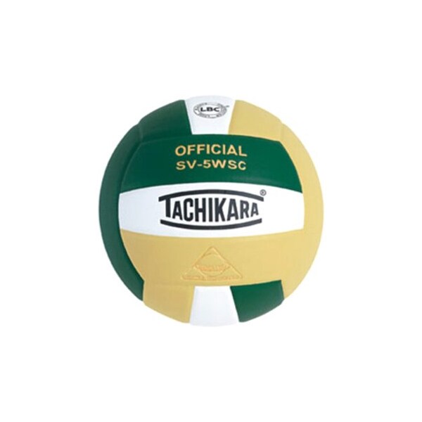 Tachikara SV5WSC.DGWVG Sensi-Tec Composite High Performance Volleyball - Dark Green-White-Vintage Gold SV5WSC.DGWVG - main