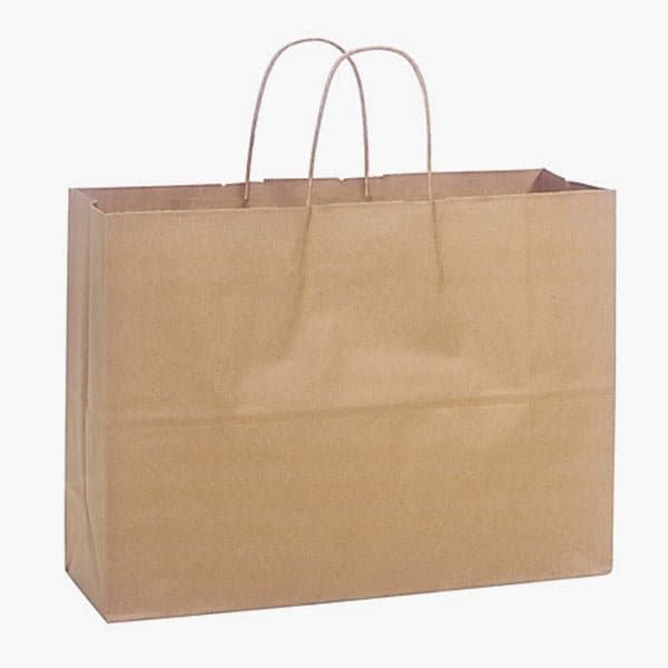 Nashville Wraps 100% Recycled Kraft Paper Bags, Vogue 16x6x12in, 100PK RKHV - main