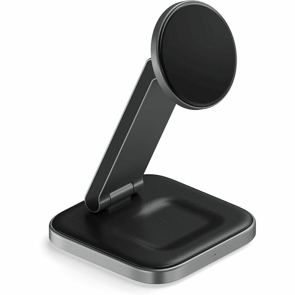 Satechi 2 In 1 Foldable Qi2 Wireless Charging Stand, Space Gray ST-Q21FM - main