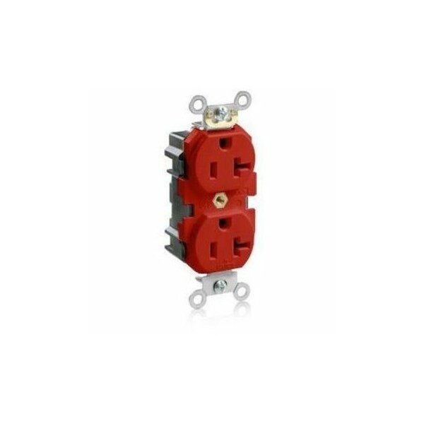 Leviton Straight Blade Receptacle, 5-20R, 20 A, 125V AC, Flush Mount, Self-Grounded M5362-SR - main