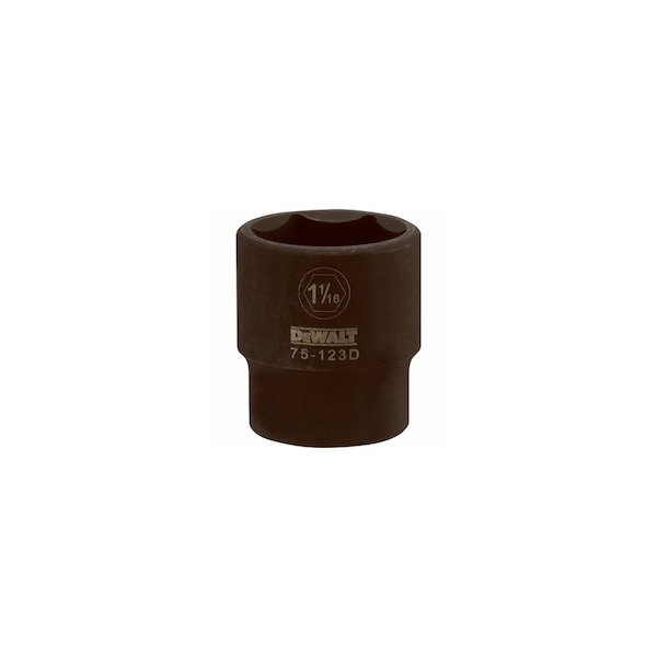 Stanley SAE Impact Socket, 6-Point, Black Oxide, 1/2-In. Drive, 1-1/16-In. DWMT75123OSP - main