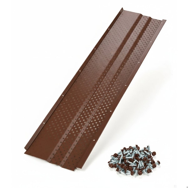 Waterlock Standard 6" Aluminum Gutter Guard, Royal Brown, 1ft Sample WS-6KS-001-RBN - main