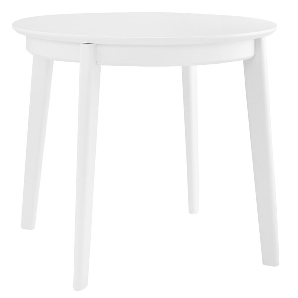 Homeroots 36" White Wood Round Top Dining Table 544275 - main