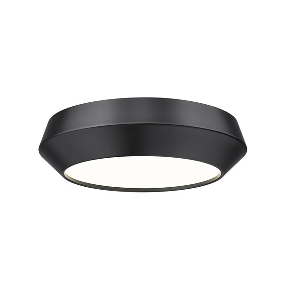 Z-Lite Quasars Matte Black 1 Light Flush Mount 7701F12-MB-LED - main