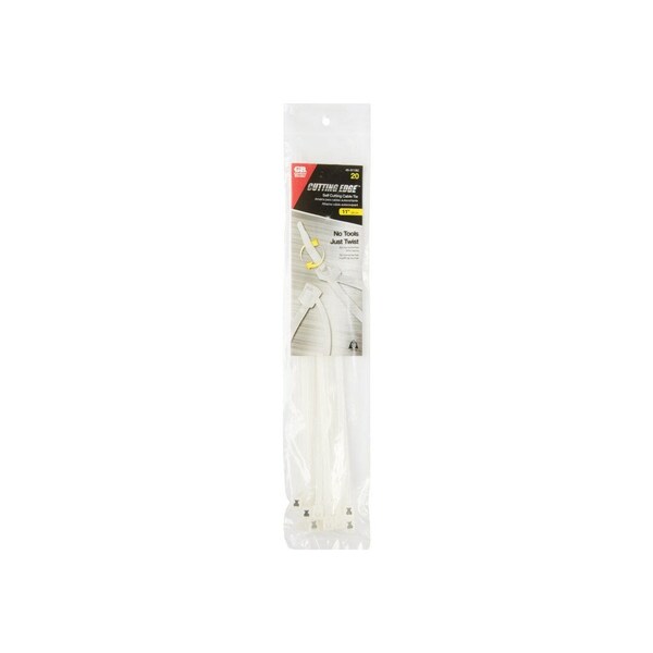 Gb Cable Tie, Double-Lock Locking, 6/6 Nylon, Natural , 20PK 45-311SC - main