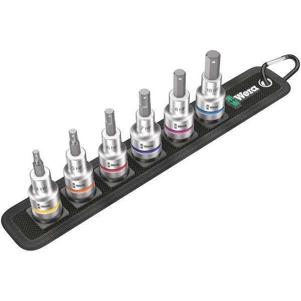 Wera Belt C 2 Zyklop In-Hex-Plus bit socket set with holding function, 1/2 in drive, 6 pieces 5003996001 - main