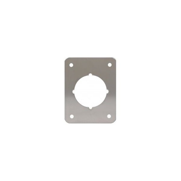 Don-Jo Mfg Repair Plate 3-1/2in x 4-1/2in with Centered 2-1/8in Hole, 630/US32D Stainless Steel RP-13545-630 - main