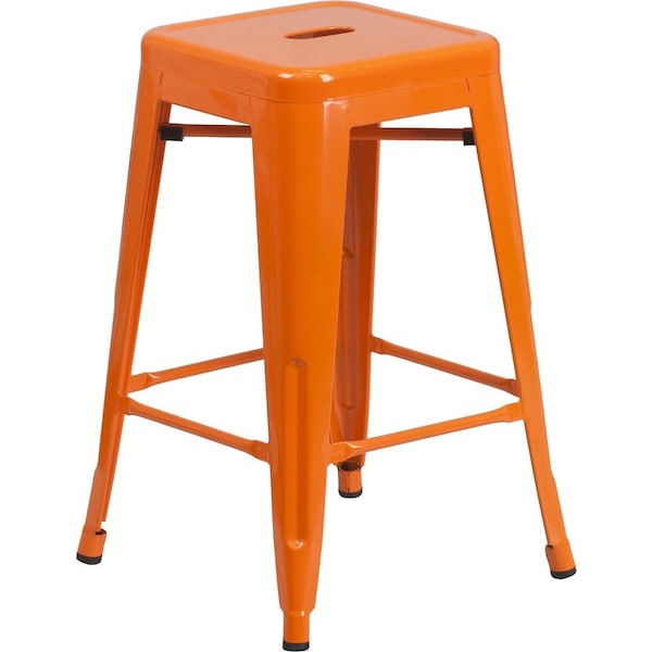 Flash Furniture 24" High Backless Orange Counter Height Stool CH-31320-24-OR-GG - main