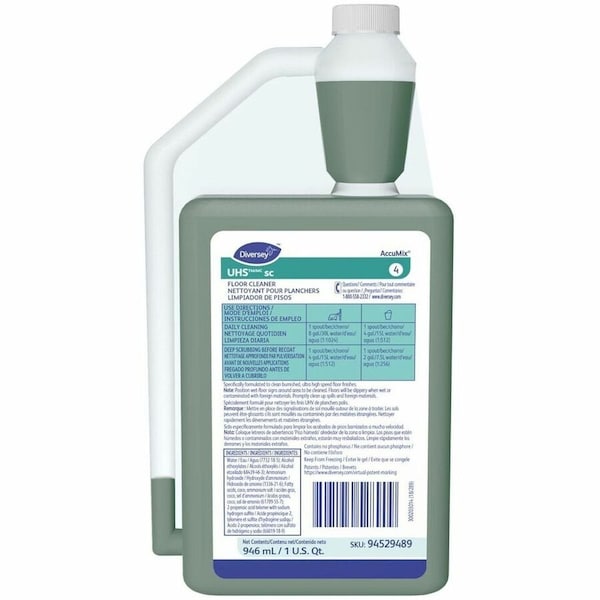 Diversey Floor Cleaner, Ammonia, 32 oz., PK6 94529489 - main
