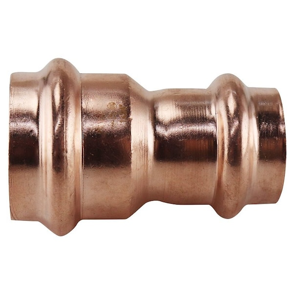 Apollo Coupling with Stop, 1 x 3/4 in, Press Fit, Copper, 300 psi Pressure XPRC134 - main
