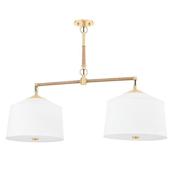 Hudson Valley Lighting White Plains 2 Light Linear 40 In. Aged Brass 5240-AGB - main